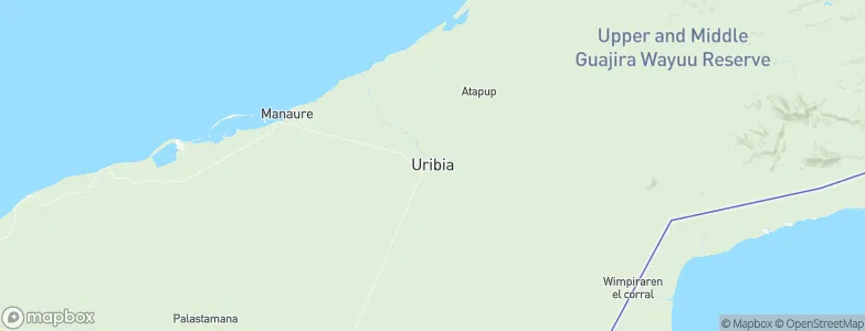 Uribia, Colombia Map