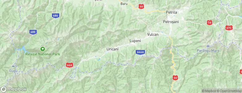 Uricani, Romania Map