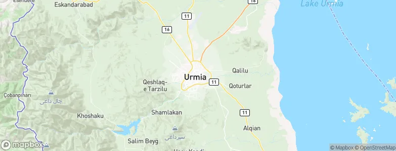 Urmia, Iran Map