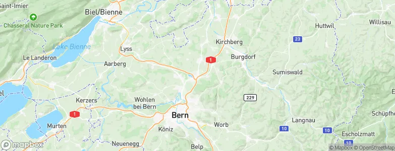 Urtenen-Schönbühl, Switzerland Map