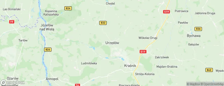 Urzędów, Poland Map