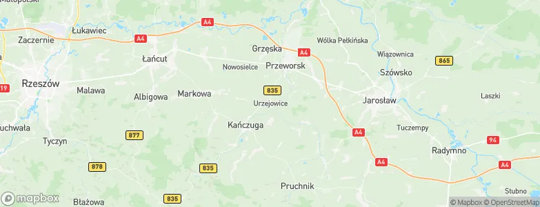 Urzejowice, Poland Map