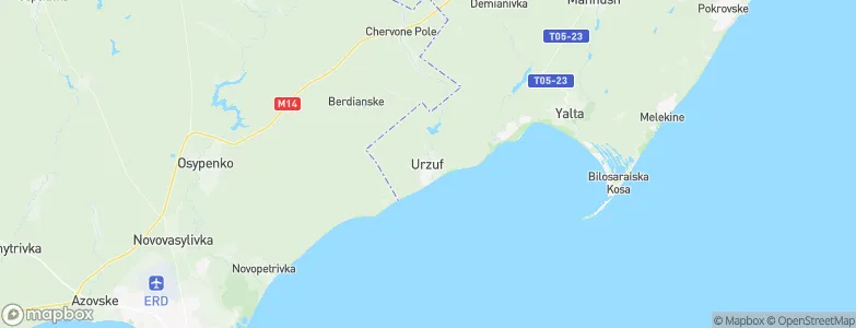 Urzuf, Ukraine Map