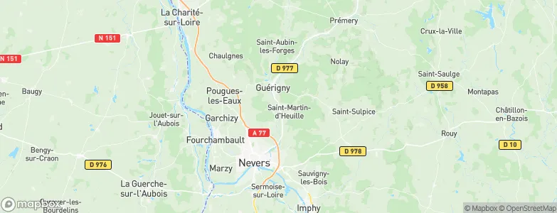 Urzy, France Map