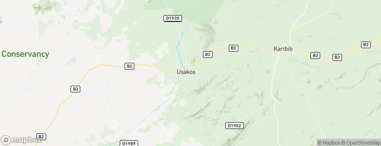 Usakos, Namibia Map