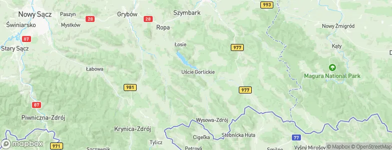 Uście Ruskie, Poland Map