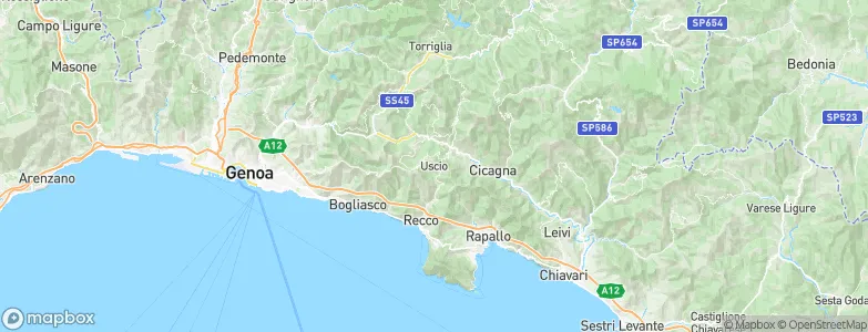 Uscio, Italy Map