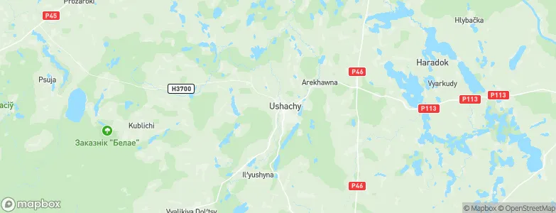 Ushachy, Belarus Map