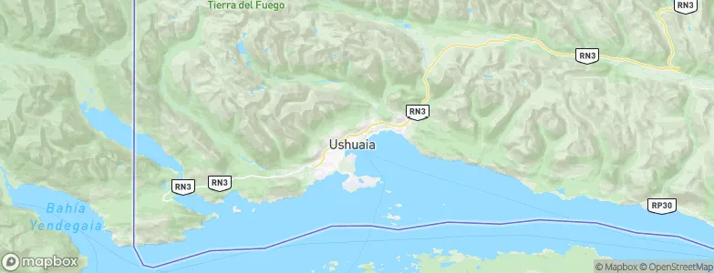 Ushuaia, Argentina Map