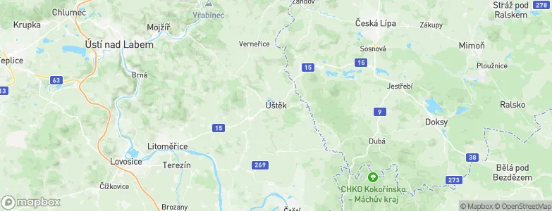 Úštěk, Czechia Map
