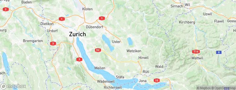 Uster / Nossikon, Switzerland Map