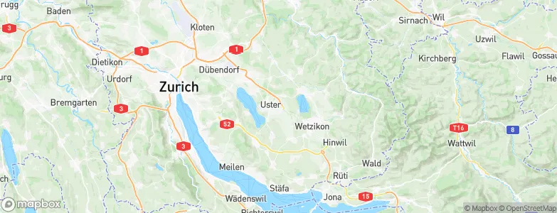 Uster / Ober-Uster, Switzerland Map
