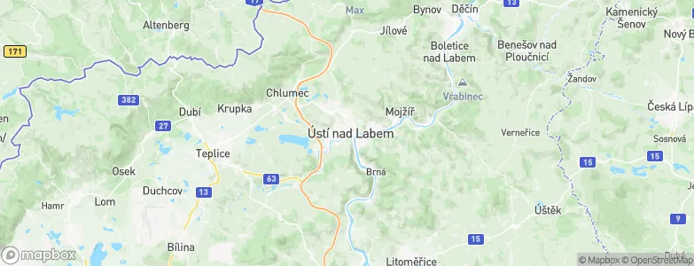 Ústí nad Labem, Czechia Map