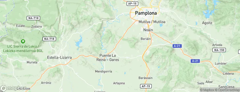 Uterga, Spain Map