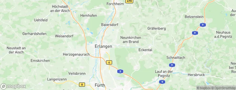 Uttenreuth, Germany Map