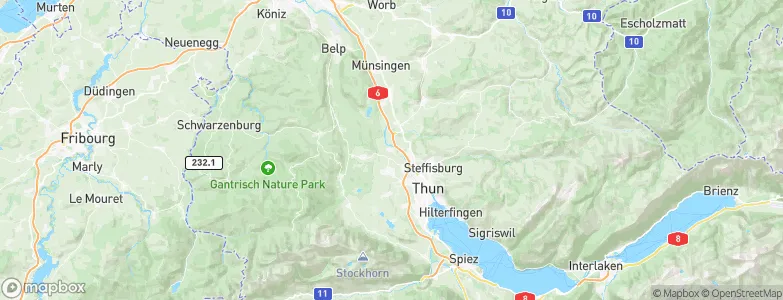Uttigen, Switzerland Map