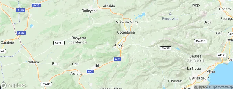 Uxola, Spain Map