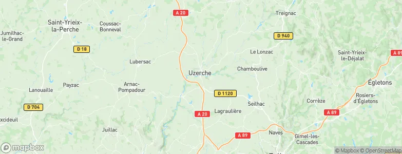 Uzerche, France Map