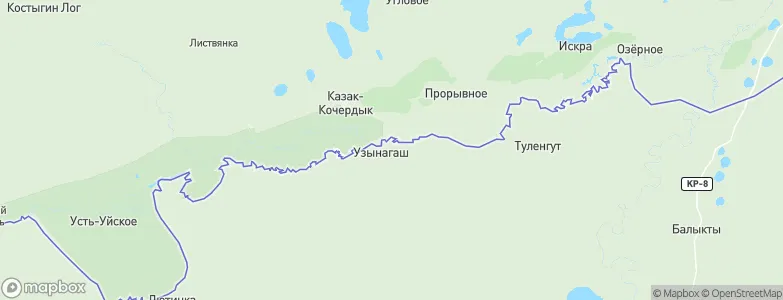 Uzynaghash, Kazakhstan Map