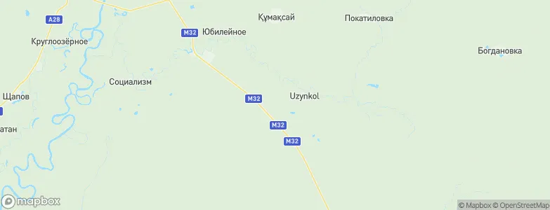 Uzynkol', Kazakhstan Map