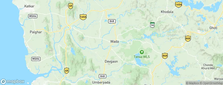 Vāda, India Map