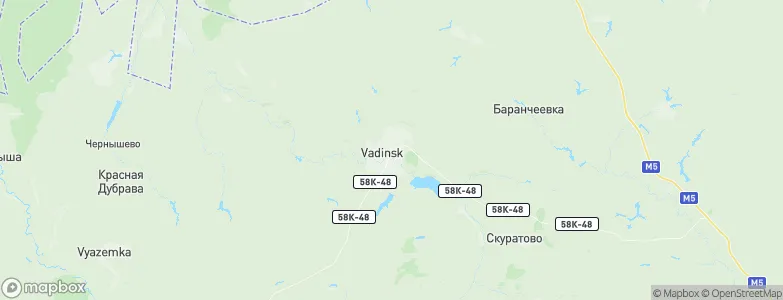 Vadinsk, Russia Map