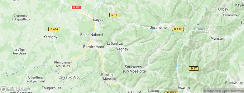 Vagney, France Map