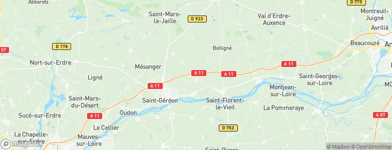 Vair-sur-Loire, France Map