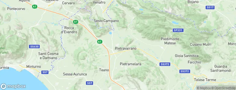 Vairano Patenora, Italy Map