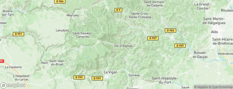 Val-d'Aigoual, France Map