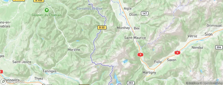 Val d'Illiez, Switzerland Map