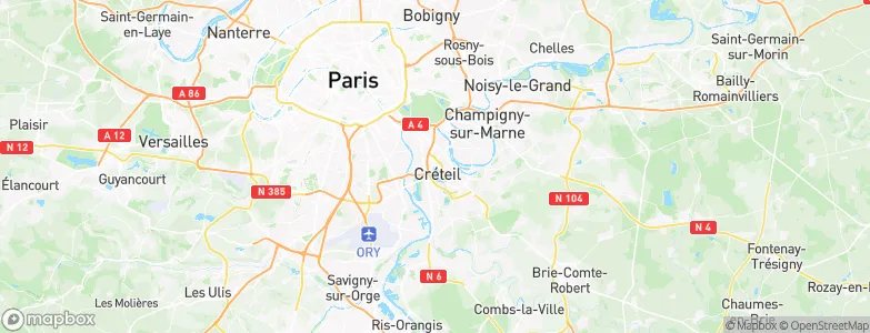 Val-de-Marne, France Map