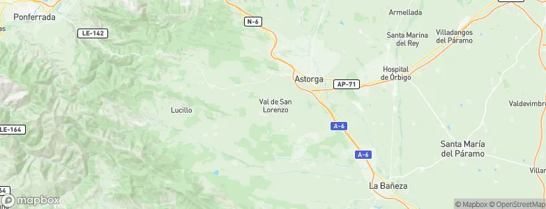 Val de San Lorenzo, Spain Map