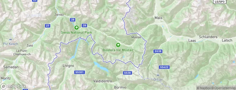 Val Müstair, Switzerland Map