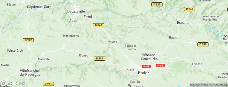 Valady, France Map