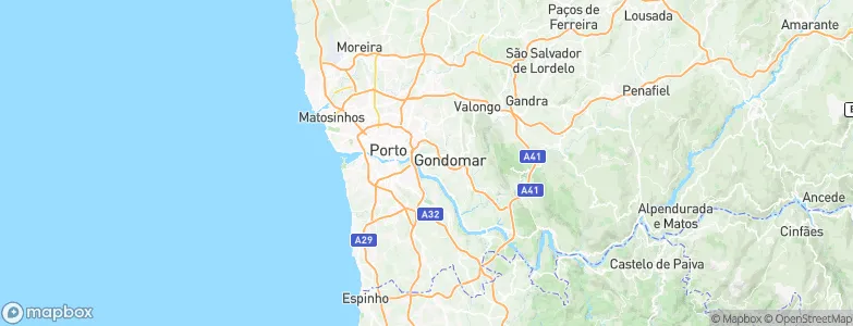 Valbom, Portugal Map