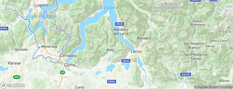 Valbrona, Italy Map