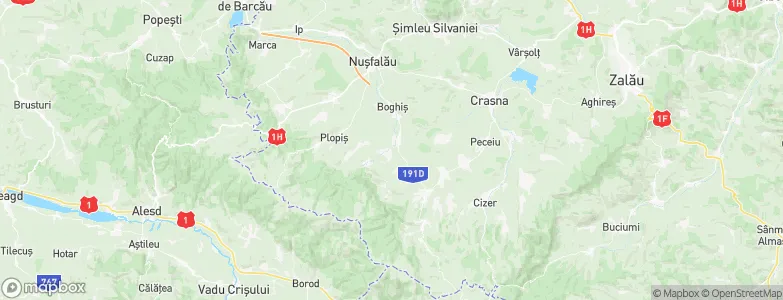 Valcău de Jos, Romania Map