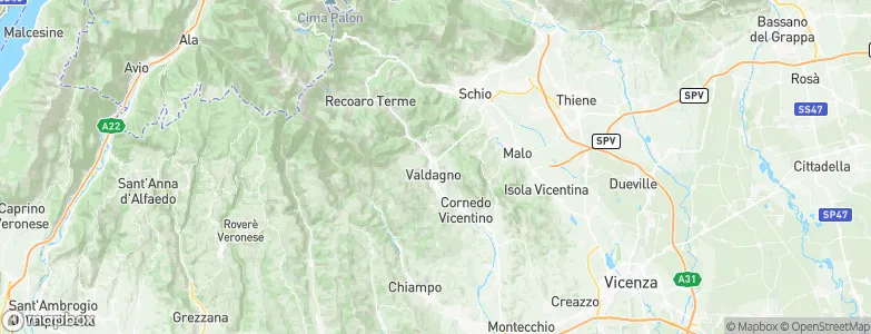 Valdagno, Italy Map