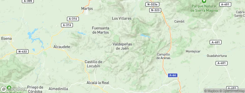 Valdepeñas de Jaén, Spain Map