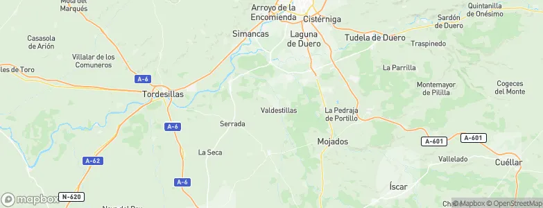 Valdestillas, Spain Map