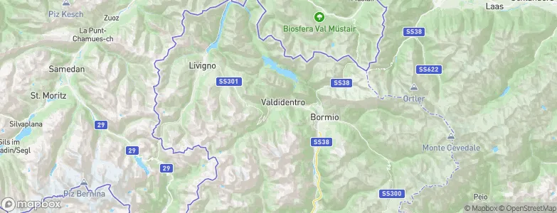 Valdidentro, Italy Map