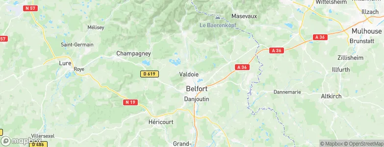 Valdoie, France Map