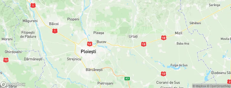 Valea Călugărească, Romania Map