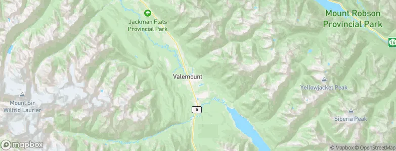 Valemount, Canada Map