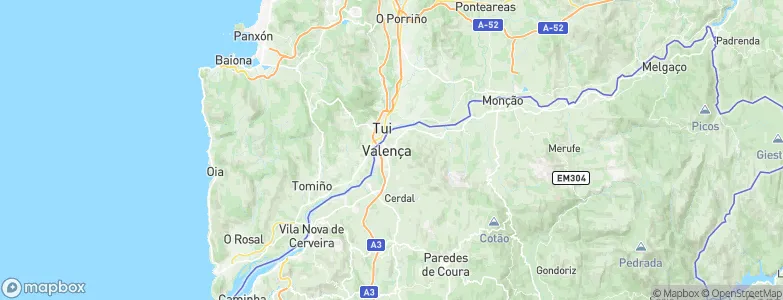 Valença Municipality, Portugal Map
