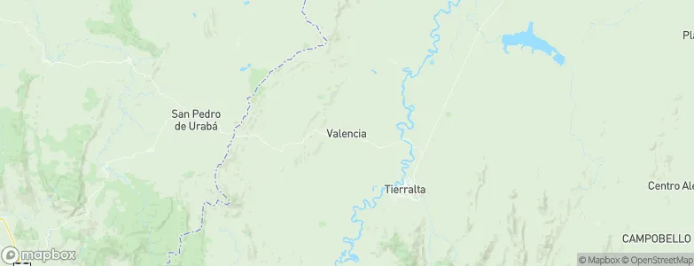 Valencia, Colombia Map