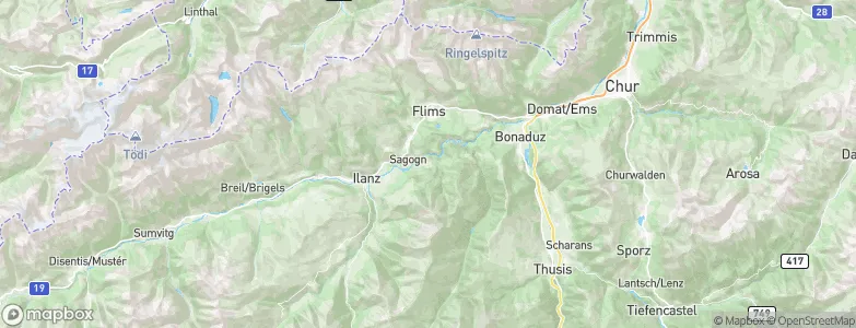 Valendas, Switzerland Map
