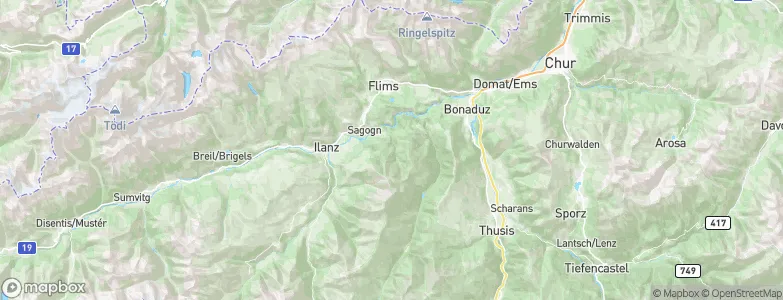 Valendas, Switzerland Map