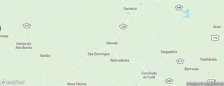 Valente, Brazil Map